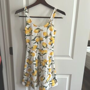 Juniors Lemon print tank dress